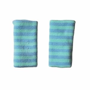 Baby Legwarmers Green and Blue Stripes